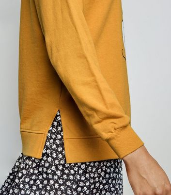 mustard mickey mouse jumper