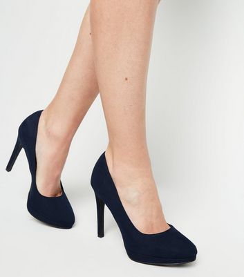 New look navy court shoes best sale