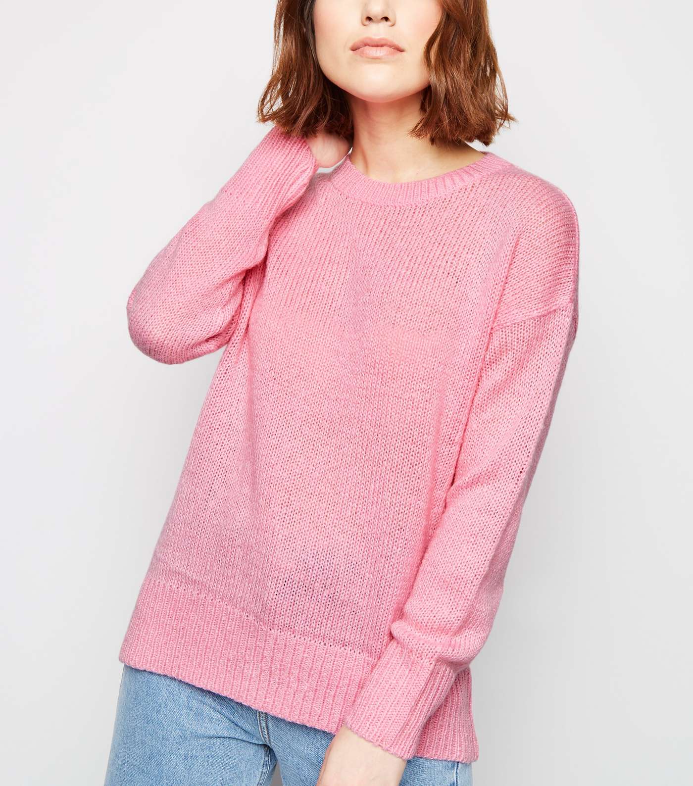 Bright Pink Knitted Jumper 
