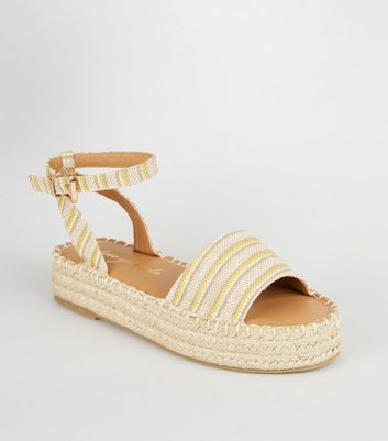 Striped espadrille hot sale sandals