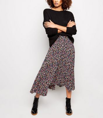 pleated midi skirt new look