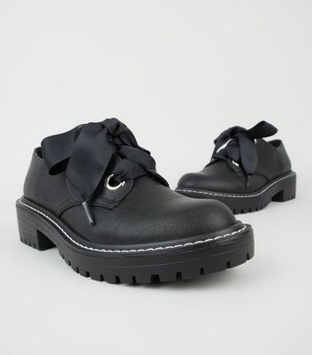 new look black leather shoes