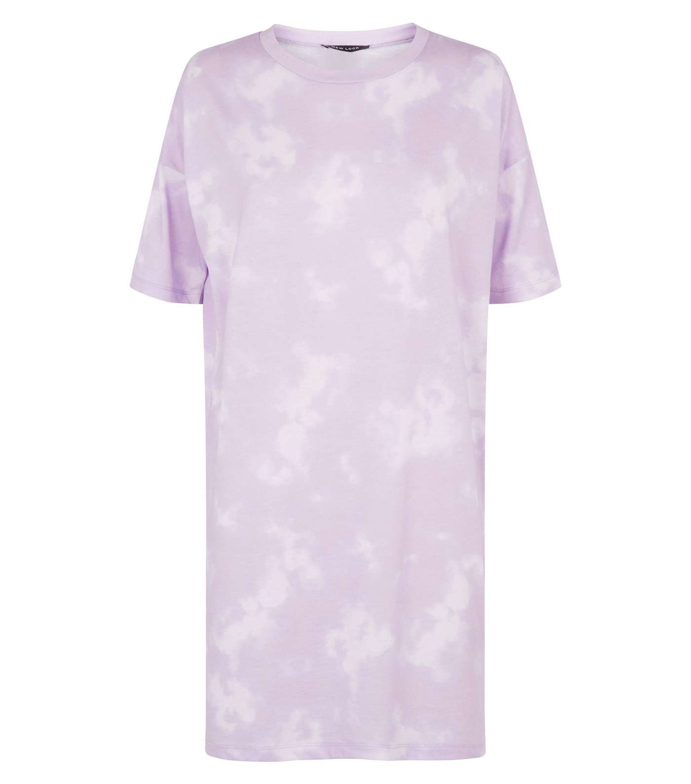 Purple Tie Dye Jersey T-Shirt Dress  Image 4