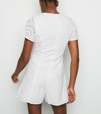 white broderie jumpsuit