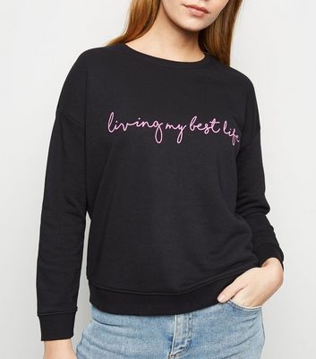 new look slogan sweatshirt