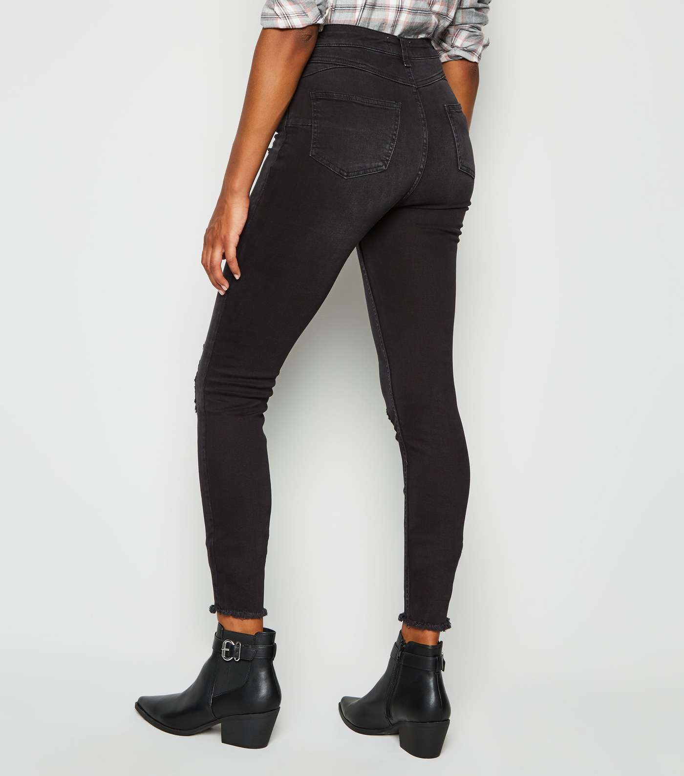 Tall Black 'Lift & Shape' Skinny Jeans Image 3