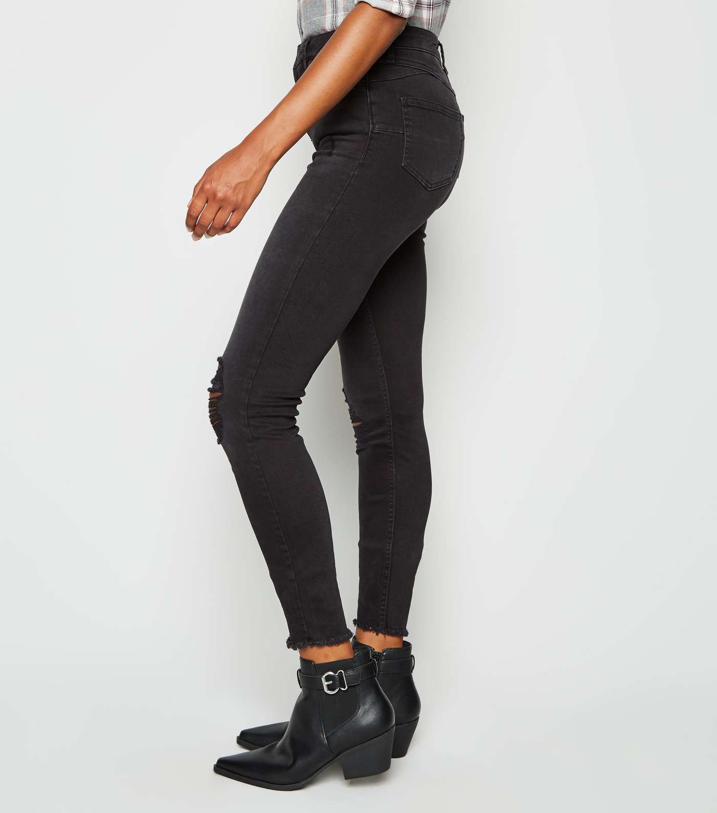 Tall Black 'Lift & Shape' Skinny Jeans Image 5