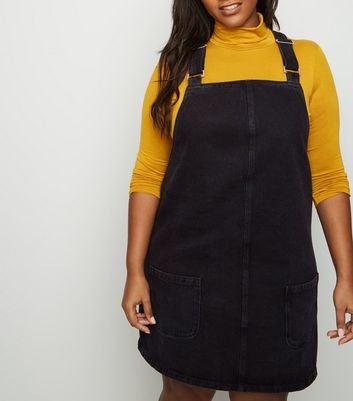 new look curve pinafore dress