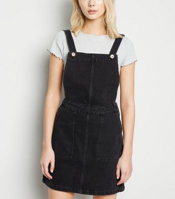 Tall Black Denim Mini Pinafore Dress New Look shop for Tall Black Denim Mini Pinafore Dress New Look at Shopo