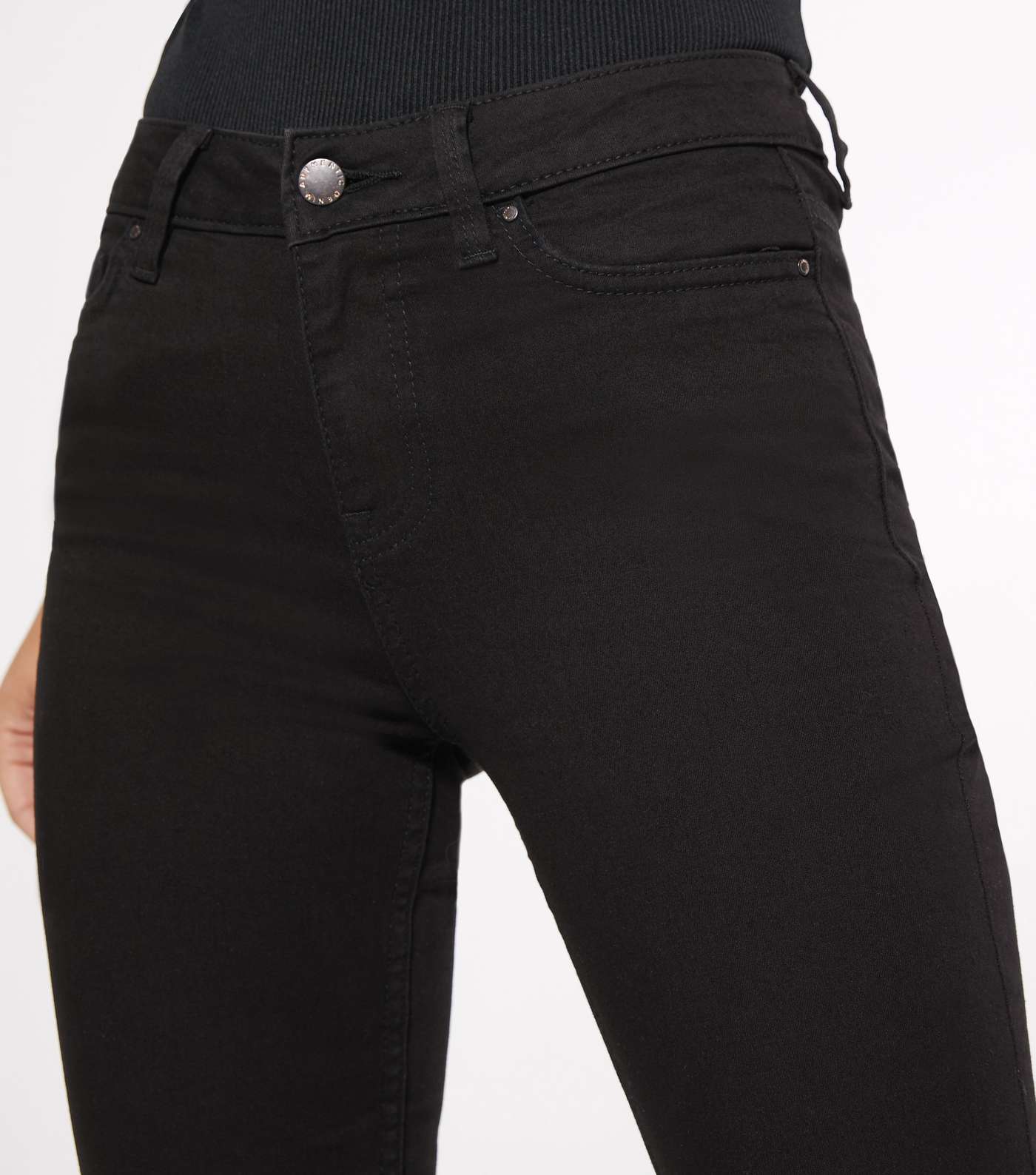 Petite Black Mid Rise India Super Skinny Jeans  Image 3
