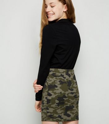 New look camo on sale skirt