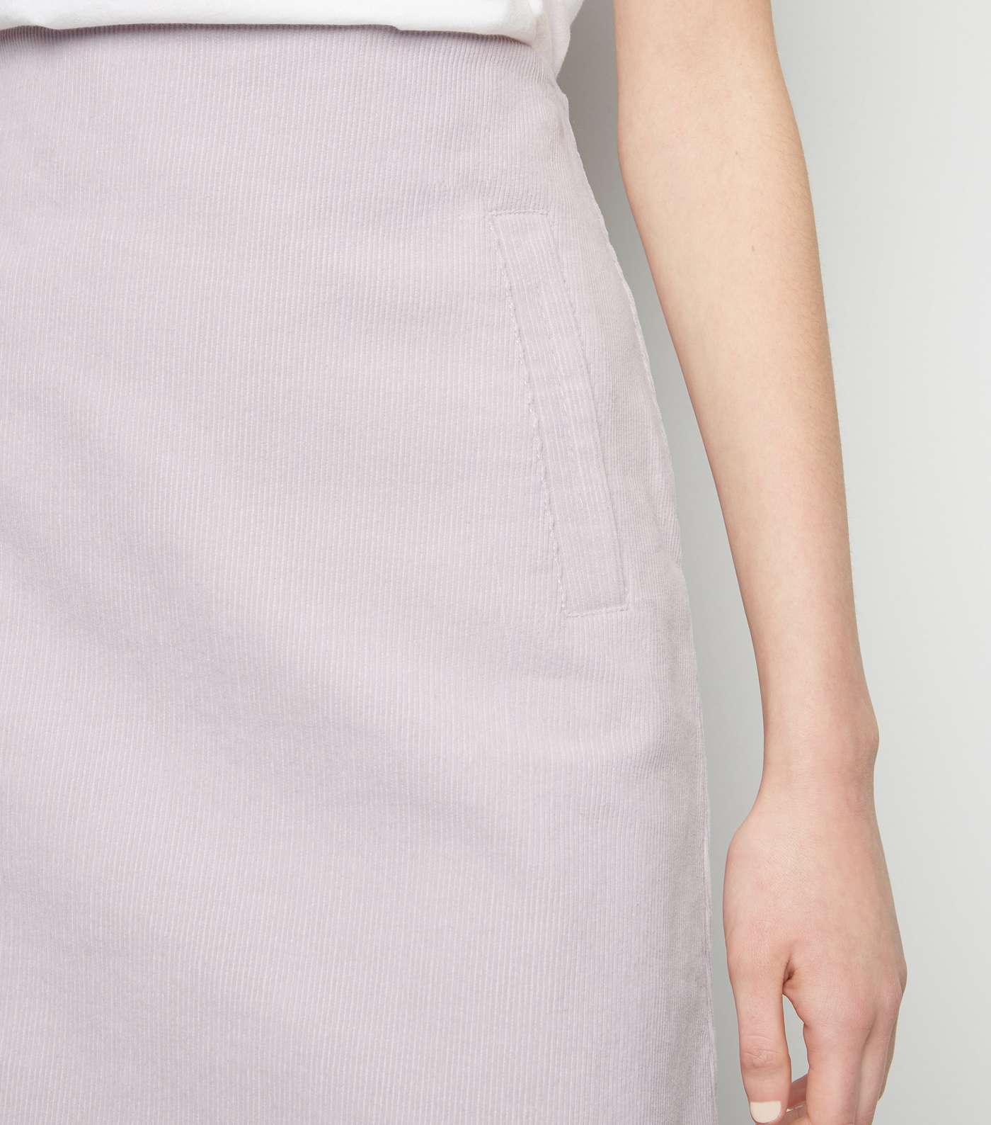 Lilac Corduroy High Waist Mini Skirt Image 5