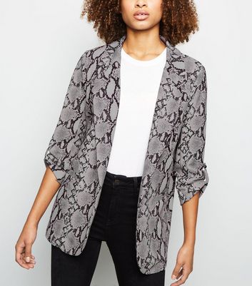 Grey snake clearance print jacket