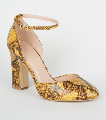 new look yellow heels
