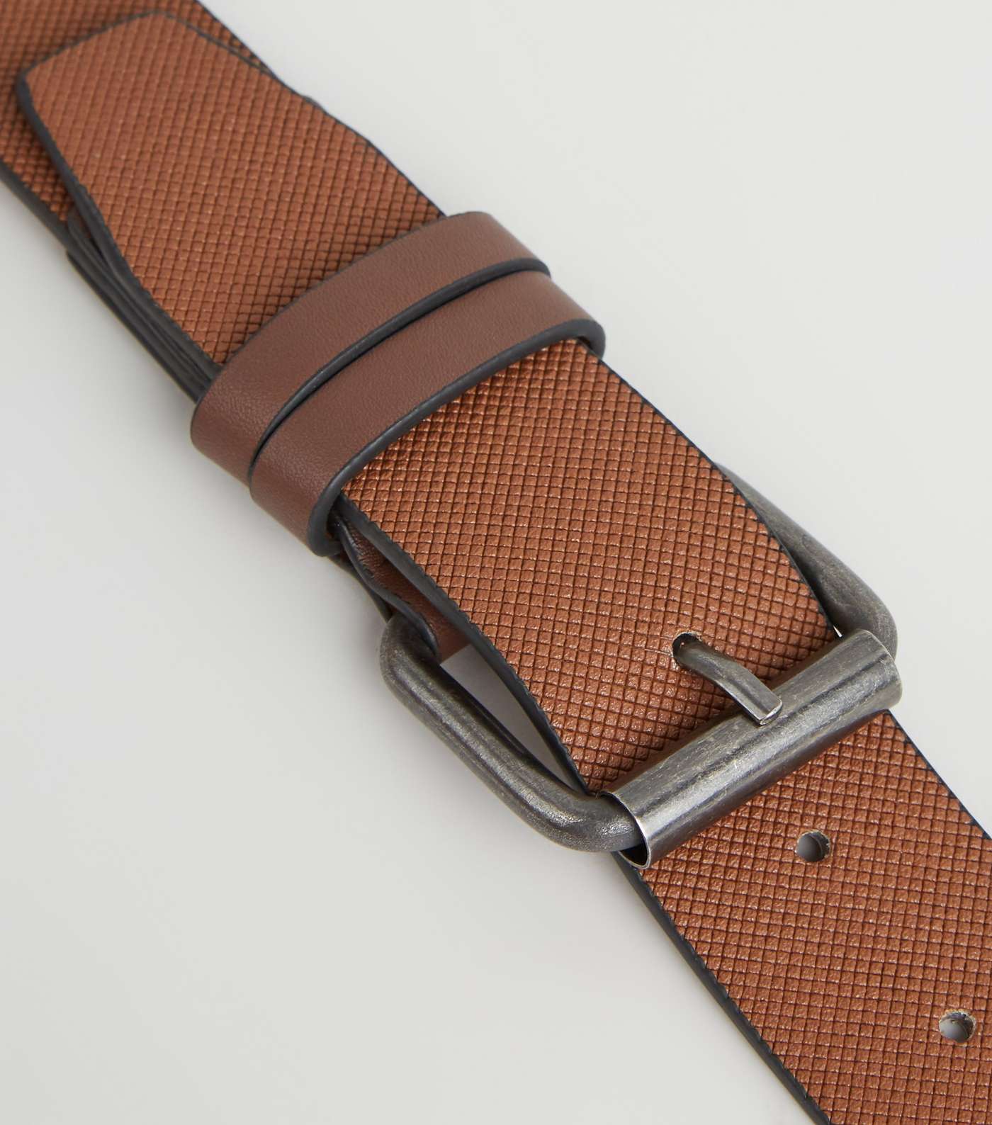 Rust Double Keeper Textured Belt Image 3