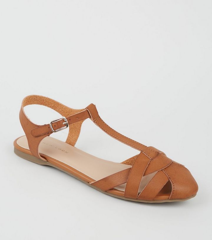 authorized site good quality catch Tan Leather-Look Caged T-Bar Sandals | New Look authorized site good quality catch Tan Leather-Look Caged T-Bar Sandals | New Look