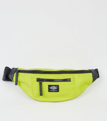 neon yellow bum bag