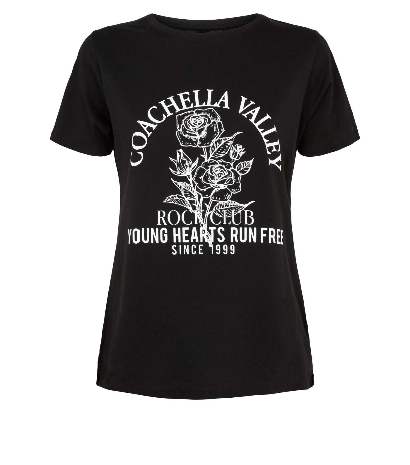 Black Coachella Slogan Rock T-Shirt Image 4