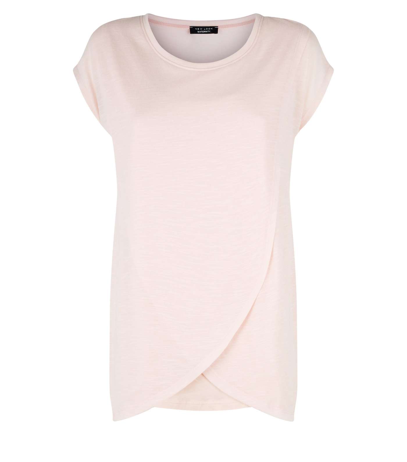 Maternity Pink Marl Nursing Wrap T-Shirt Image 4