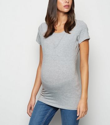 Maternity Grey Nursing T-Shirt New Look shop for Maternity Grey Nursing T-Shirt New Look at Shopo