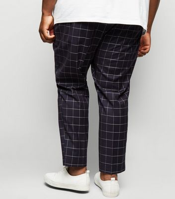 Frilivin Slim Trousers With Triple Grid Print  Cupidanza