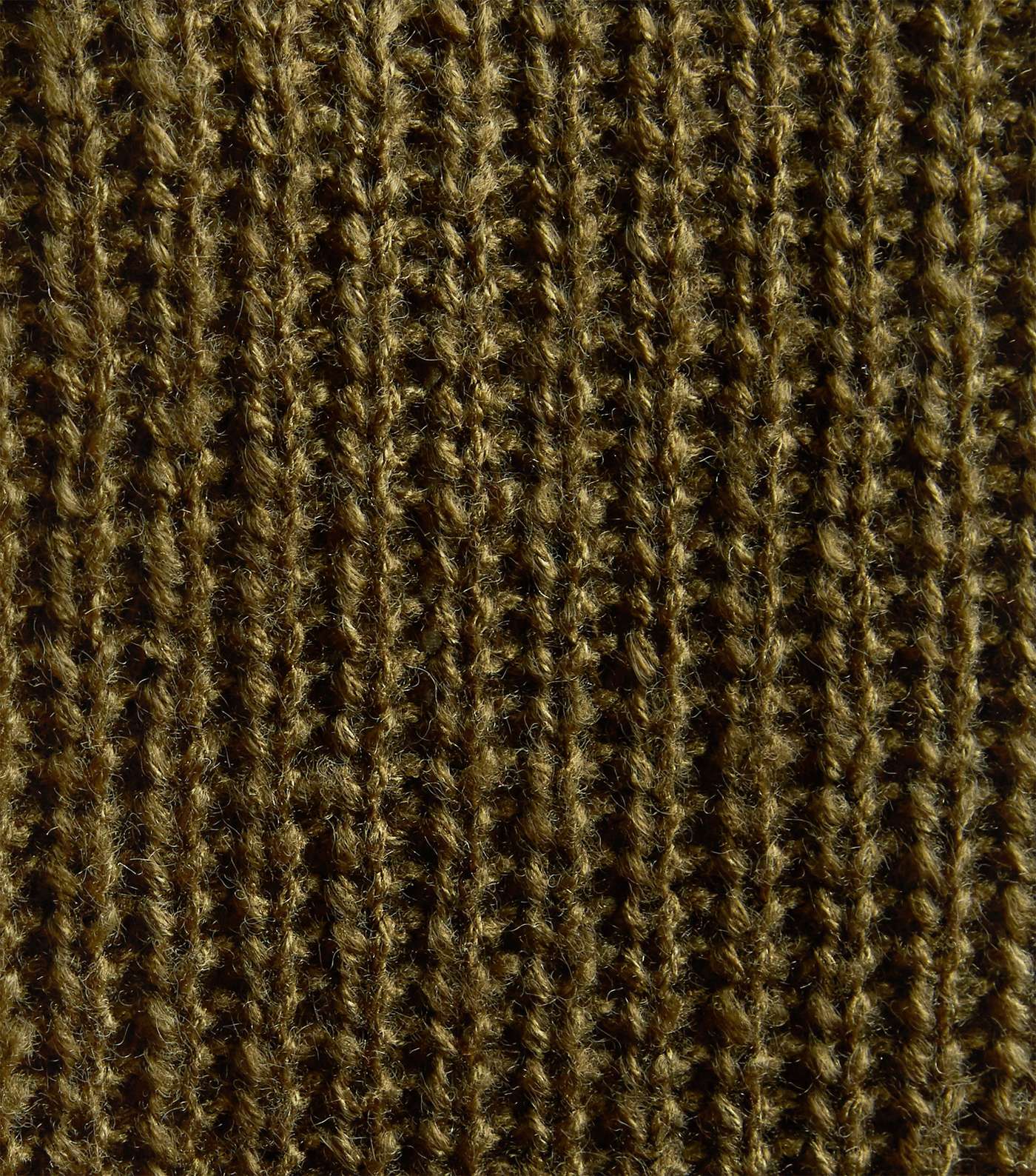 Khaki Oversized Knit Cardigan Image 6