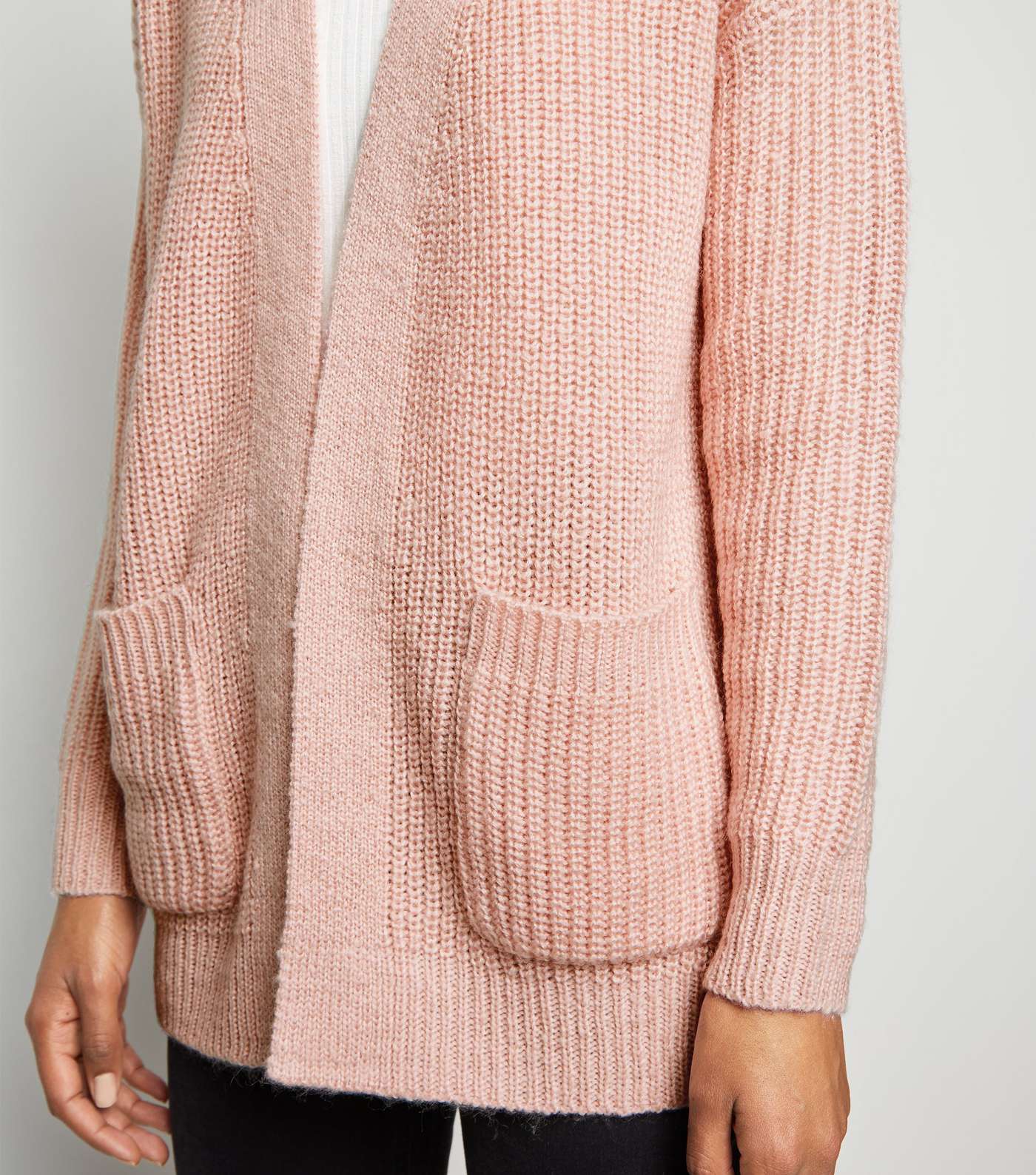 Mid Pink Oversized Knit Cardigan Image 3