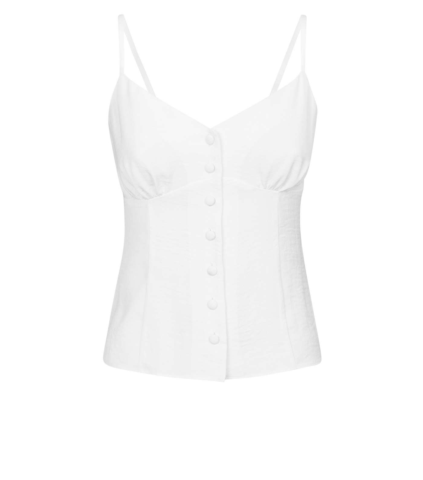 Off White Button Front Cami  Image 4