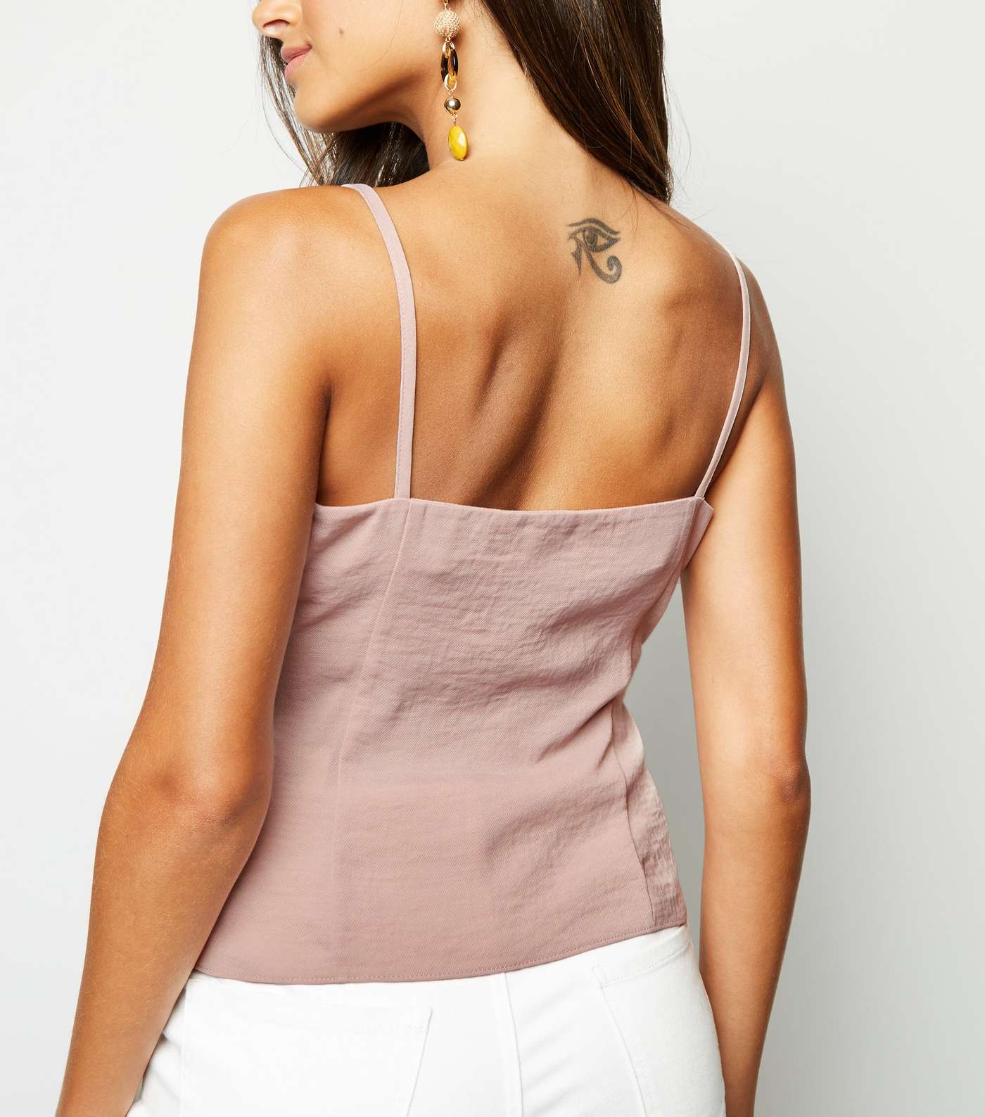Pale Pink Button Front Cami  Image 3
