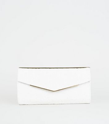 white envelope clutch bag