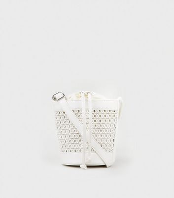 white woven tote bag