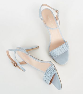Pale Blue Suedette Woven Strap Stilettos New Look shop for Pale Blue Suedette Woven Strap Stilettos New Look at Shopo