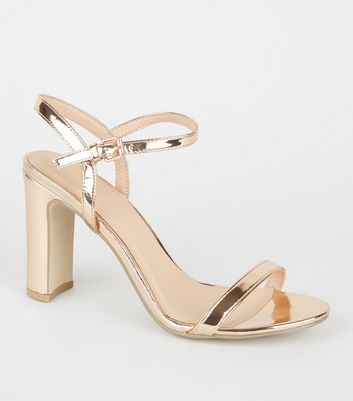 rose gold shoes new look