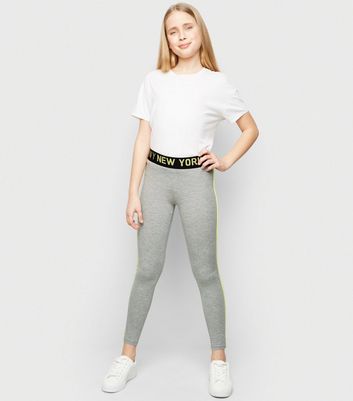 girls grey leggings