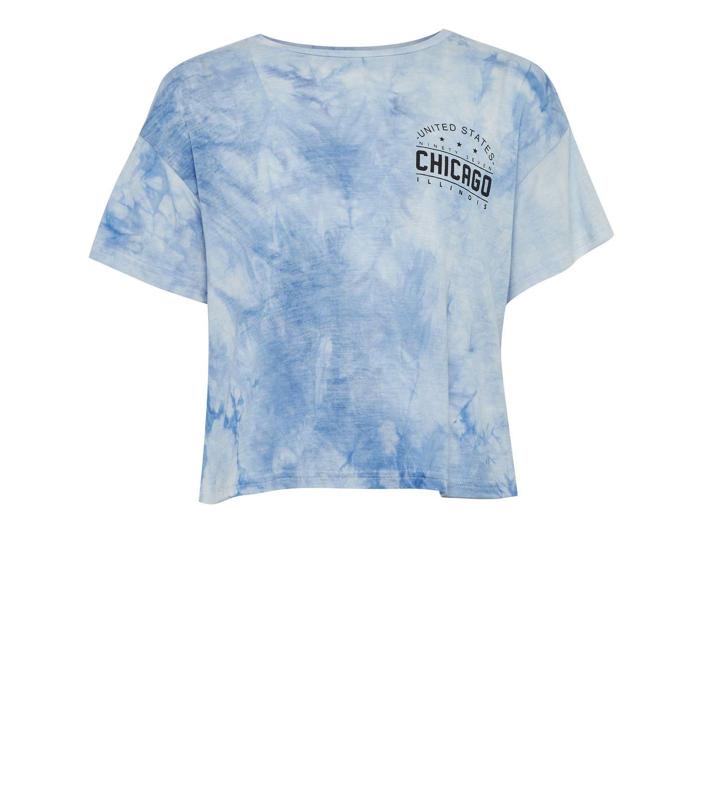 Girls Blue Tie Dye Chicago Slogan T-Shirt  Image 4