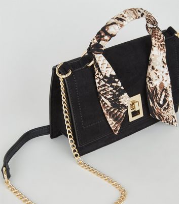 new look snake print bag