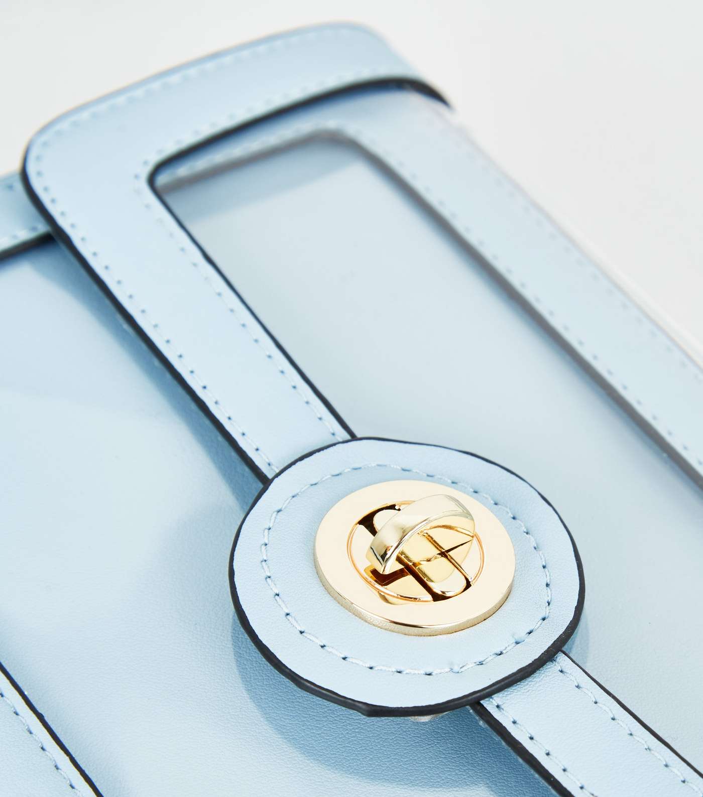 Pale Blue and Clear Cross Body Bag Image 4