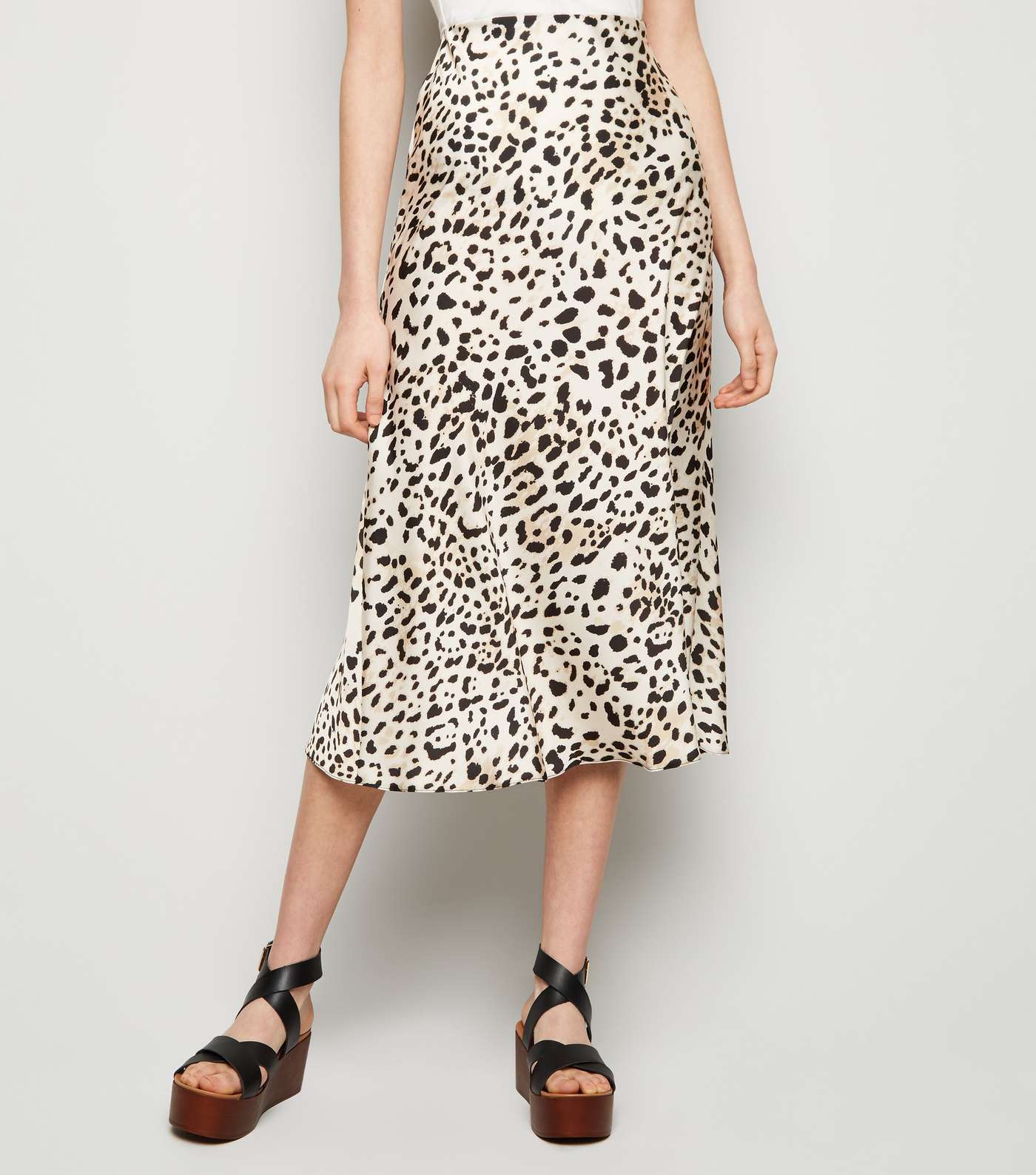 Brown Leopard Print Midi Skirt Image 2