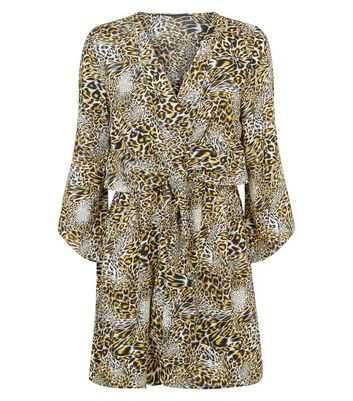 new look ax paris leopard print dress