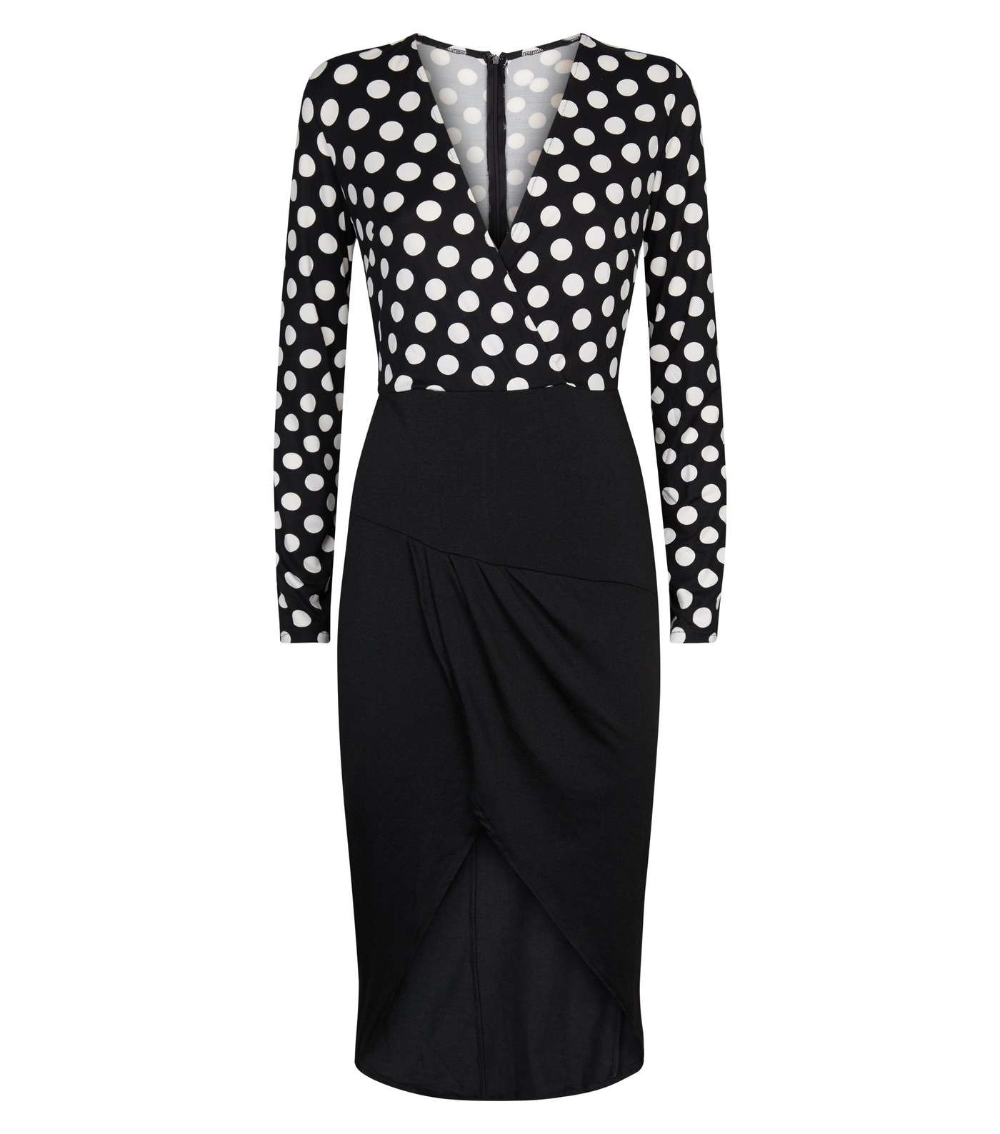 AX Paris Black 2 in 1 Polka Dot Dress  Image 4