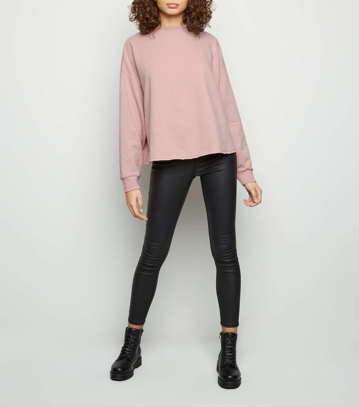 Pale Pink Batwing Sweatshirt  Image 2