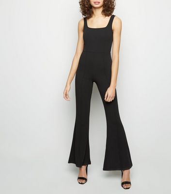 black flared jumpsuit