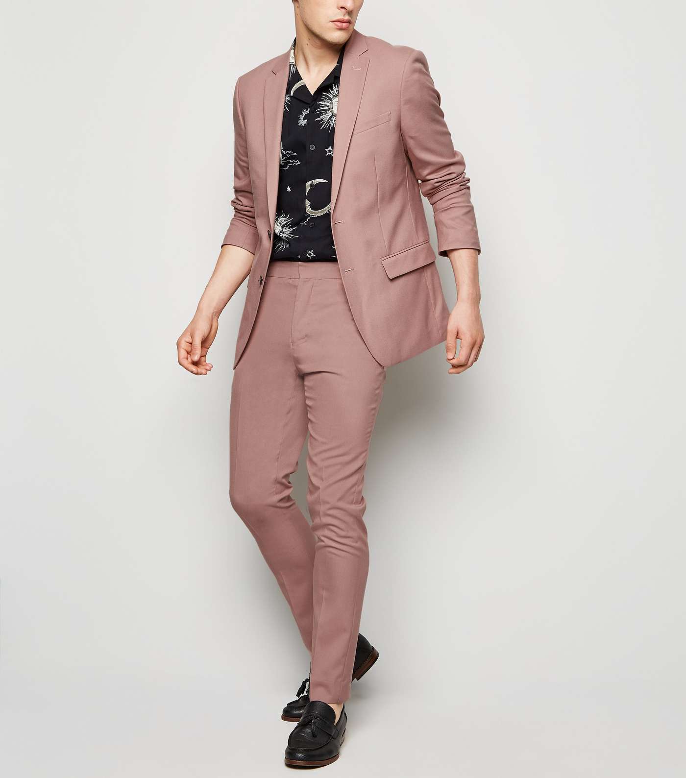 Pink Skinny Suit Trousers Image 2
