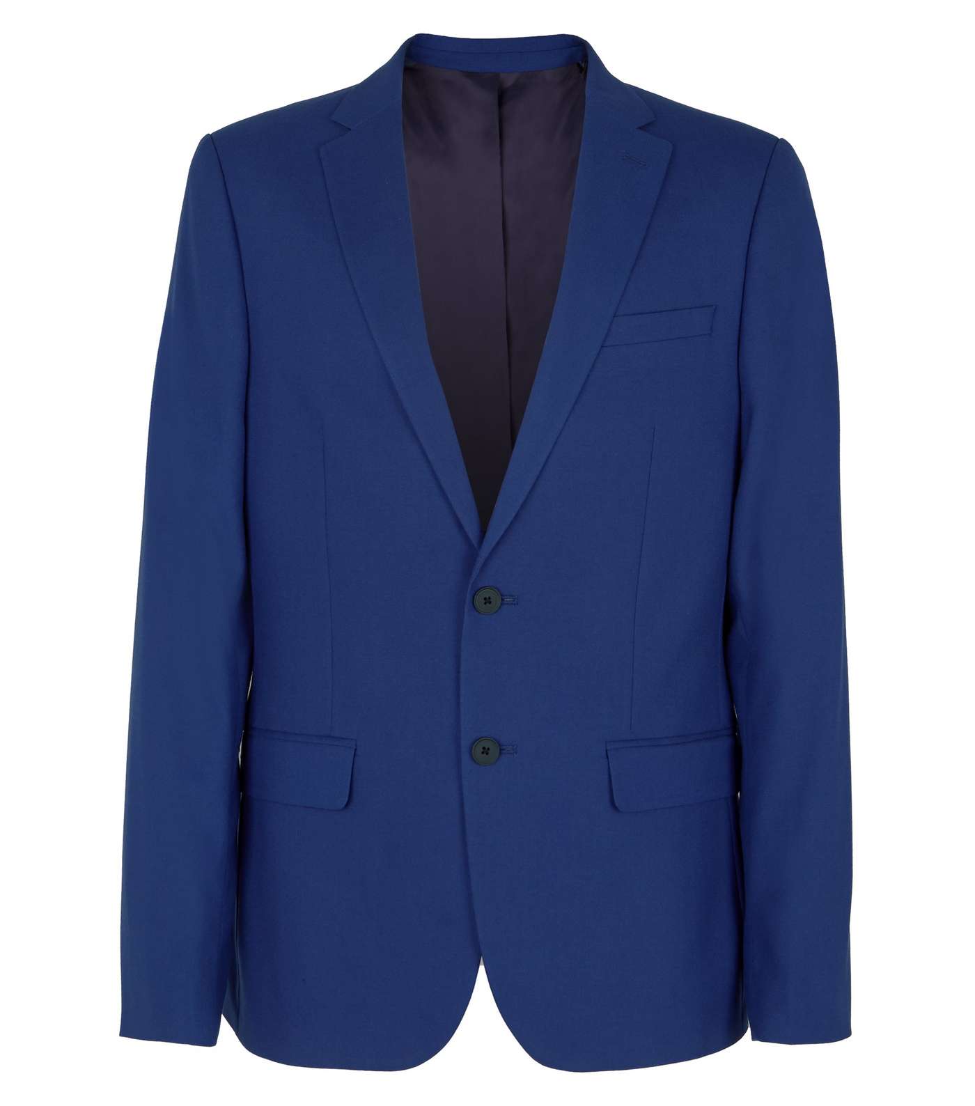 Bright Blue Skinny Suit Jacket Image 4