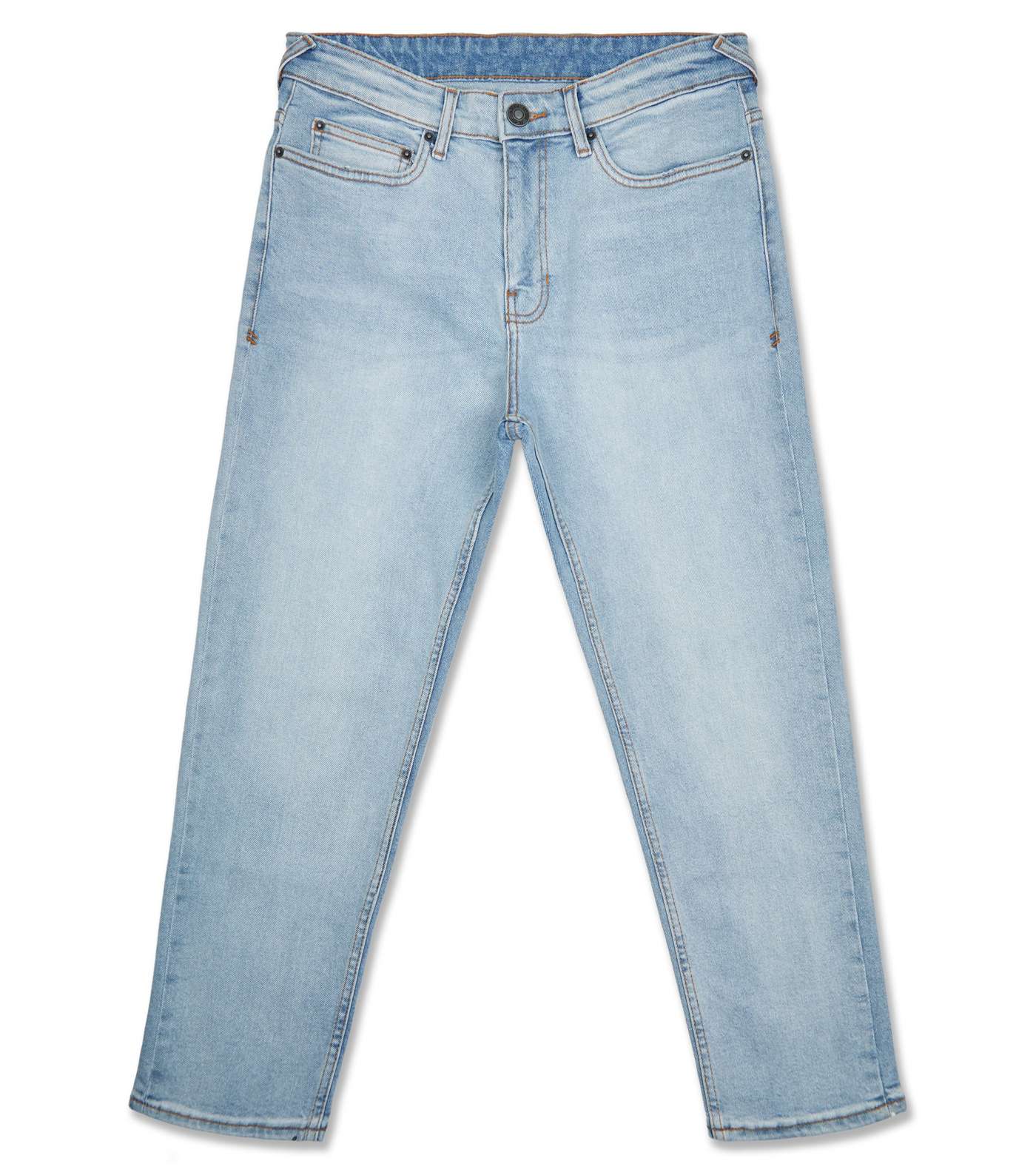 Pale Blue Slim Crop Jeans Image 4