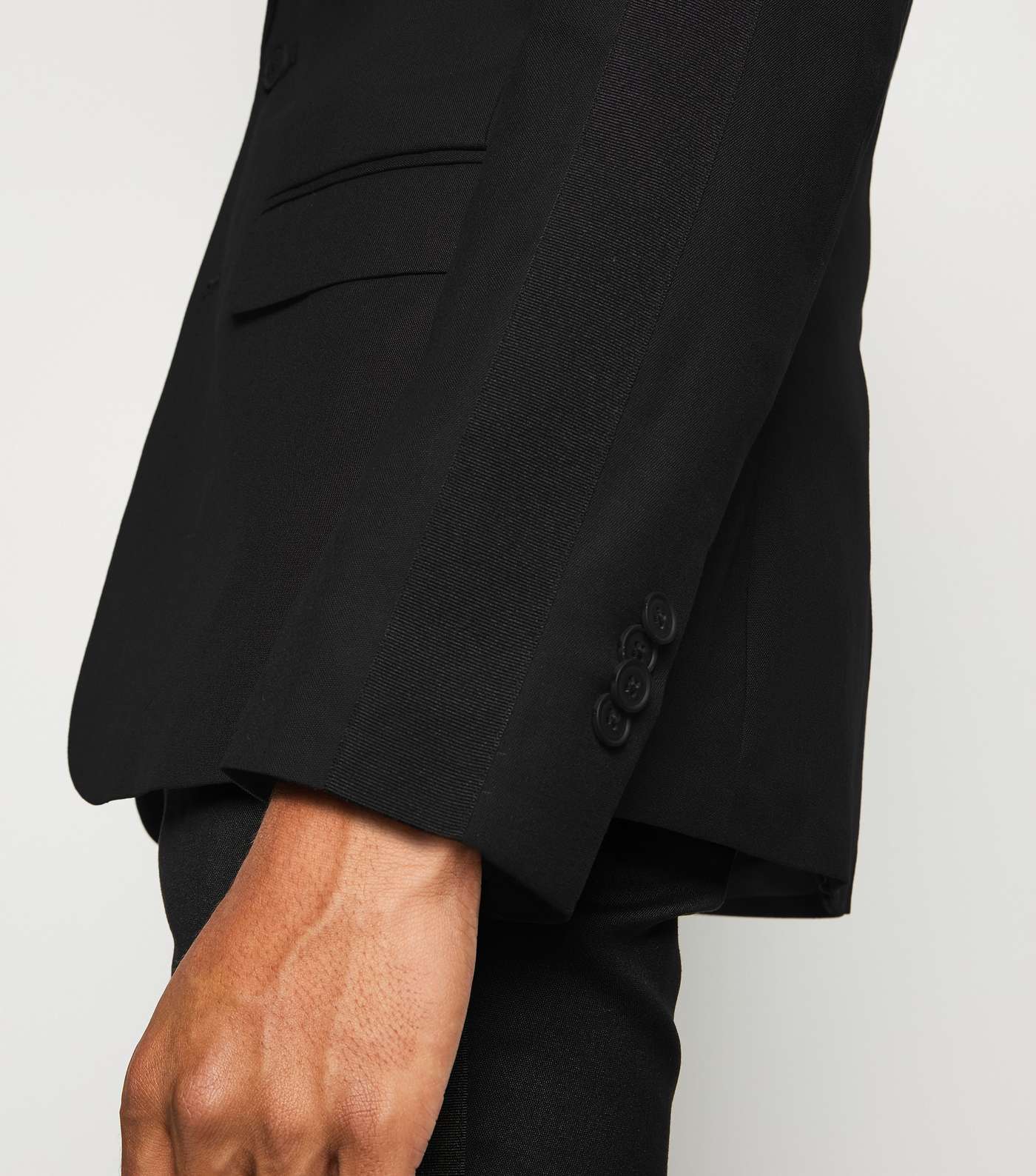 Black Side Stripe Suit Jacket Image 5