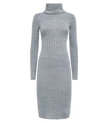 roll neck midi jumper dress