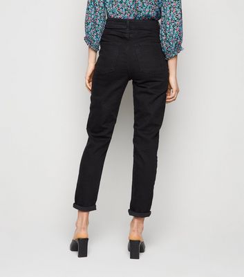new look mom jeans black