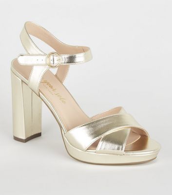 new look gold shoes sale