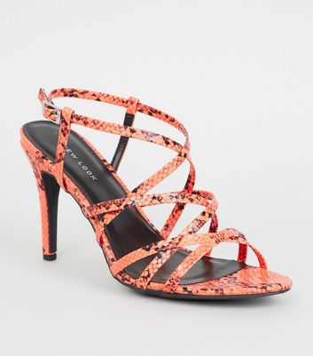 Orange heels hot sale new look